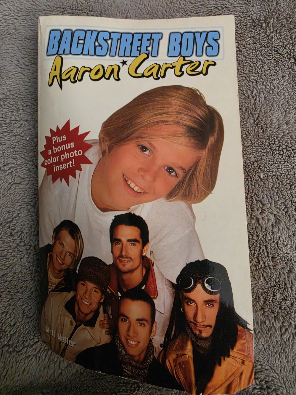 Vintage 1998 Softcover Biography Titled Backstreet Boys and Aaron Carter
